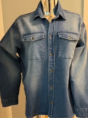 Public Supply NYC Western style  Blue Denim Button-Up Shirt -  M